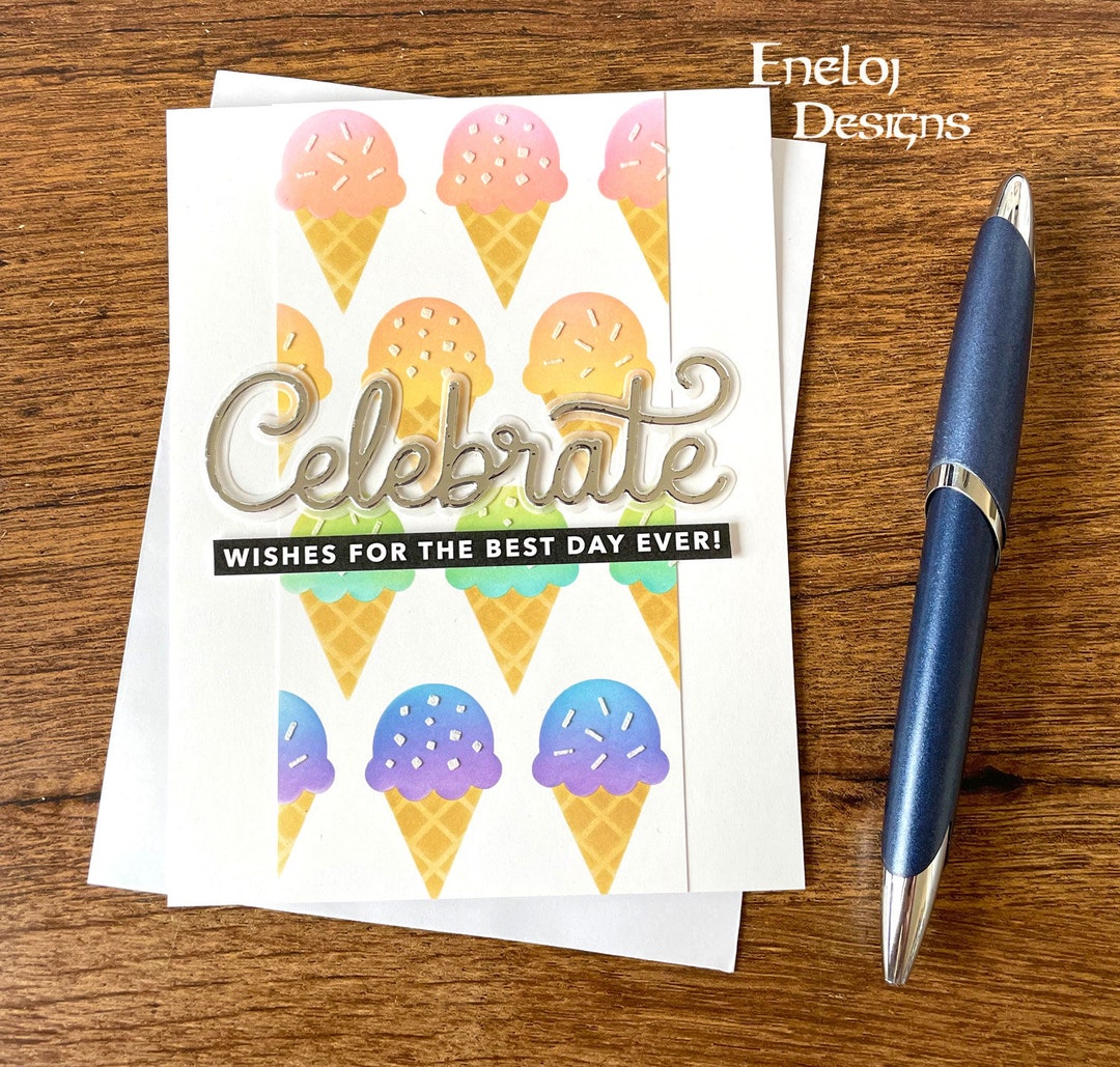Happy Birthday Card / Ice Cream Cone Card / Child Birthday / Fun ...