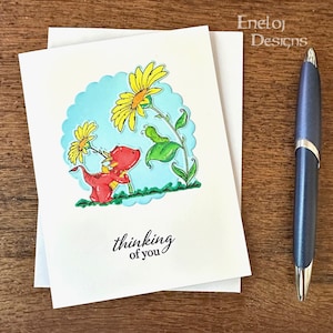 Dragon Birthday Card / Friendly Dragon / Birthday Greeting Card / Happy Birthday Card / Birthday Stationery / Gift Wrapping