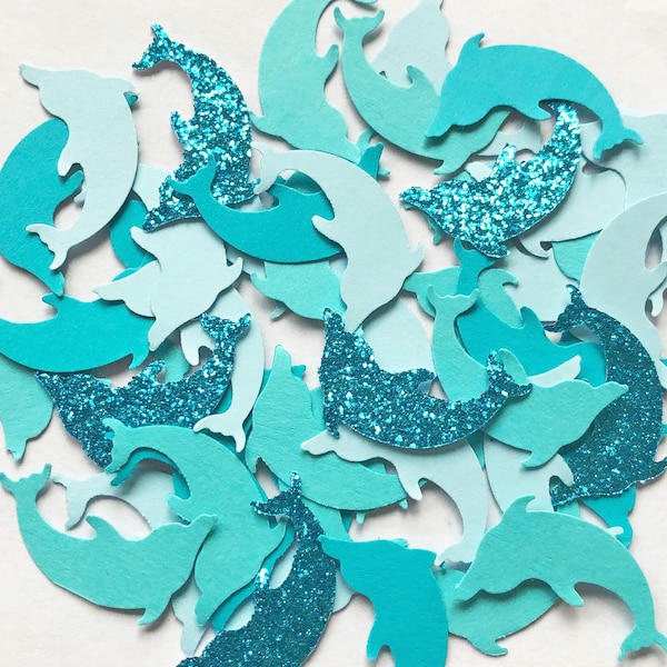 Dolphin Confetti / Child Birthday Party Table Decor / Beach Theme Wedding Table Scatter