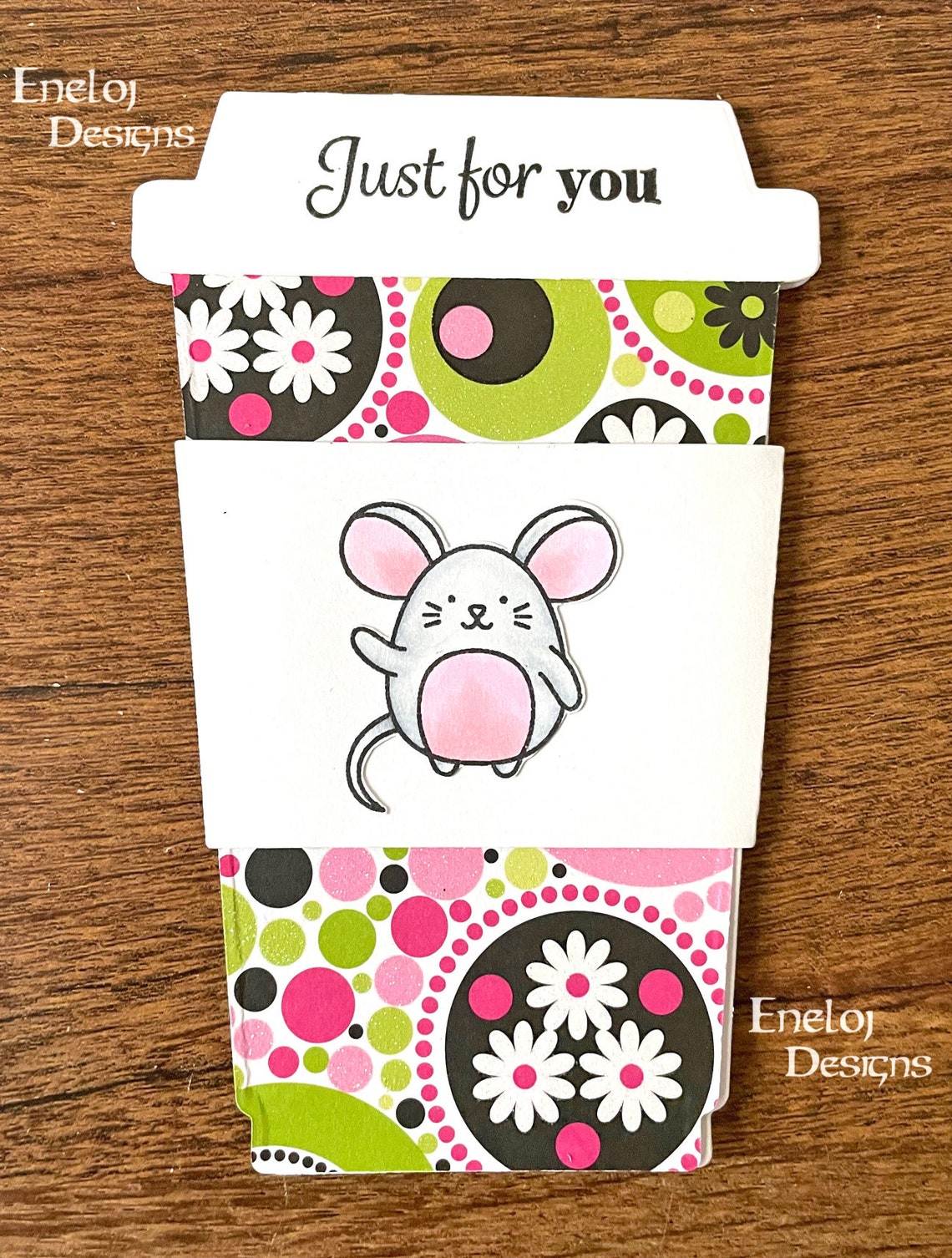 Coffee Cup Birthday Card / Die Cut Foldout Card / Girl Etsy