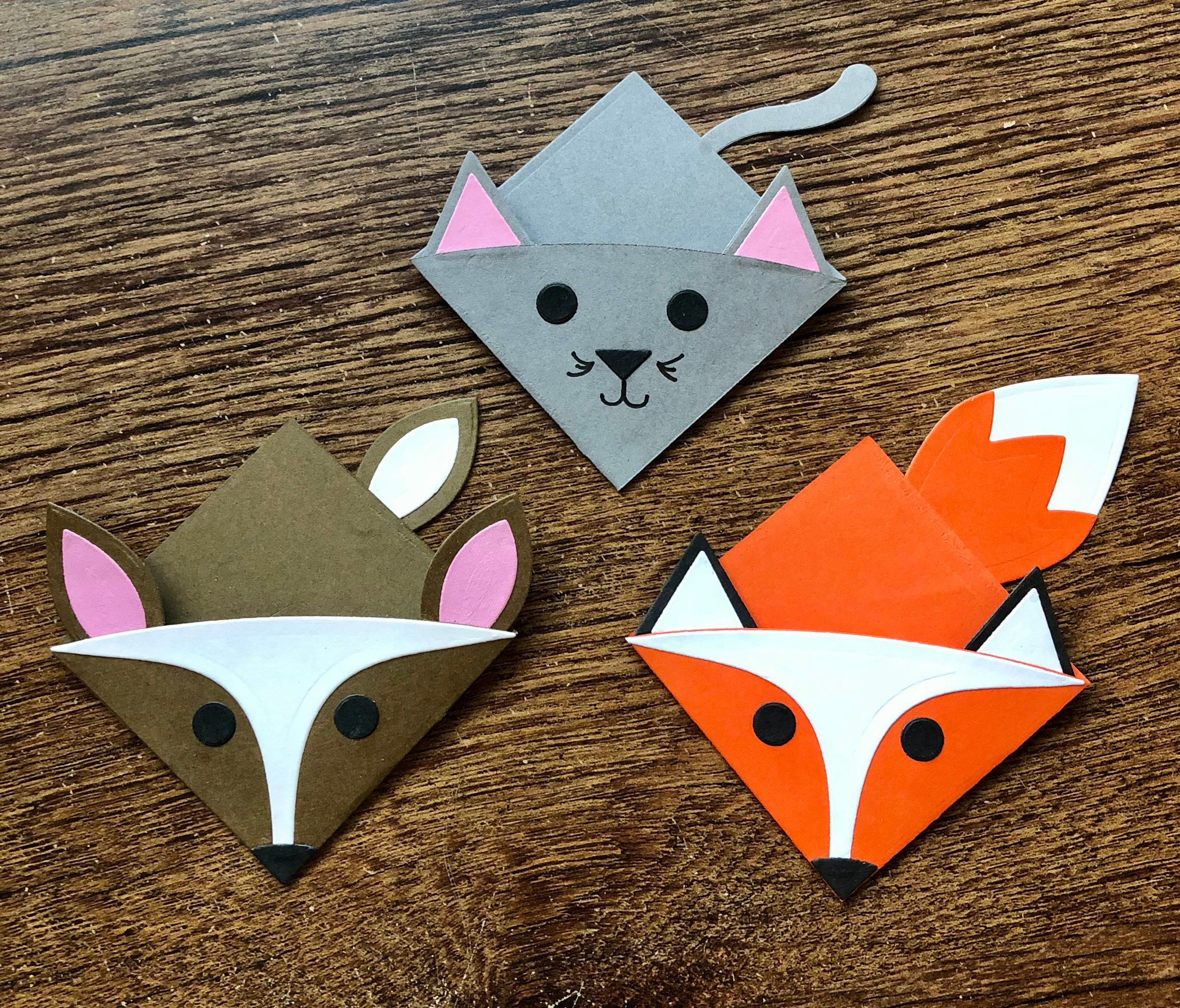 Animal Bookmark / Handmade Page Keeper / Corner Bookmark / Planner ...