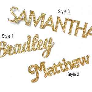 Personalized Name Glitter Confetti, Handmade Die Cut Birthday or Graduation Table Scatter, Baby Shower Confetti