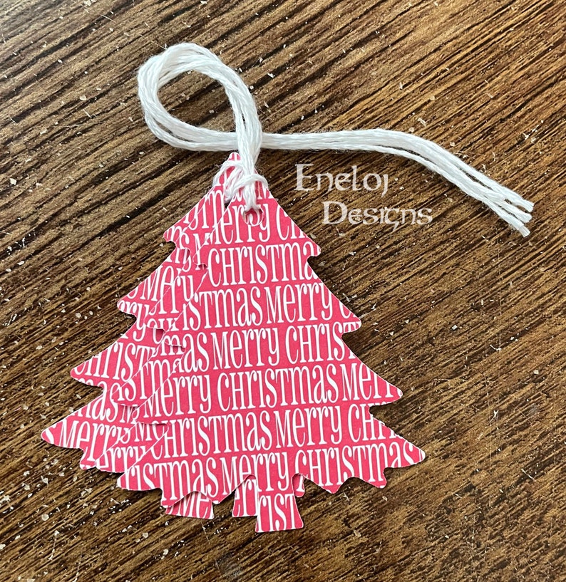Christmas Tree Gift Tags / Christmas Die Cut Gift Tags With Etsy