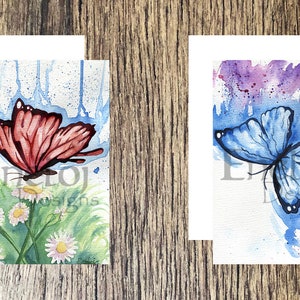 Watercolor Butterfly Card Assortment / Original Painting / Handmade Blank Greeting Cards