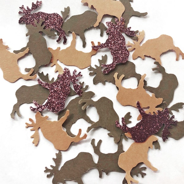 Moose Confetti / Mountain Lodge Table Decor / Rustic Theme Wedding Table Scatter