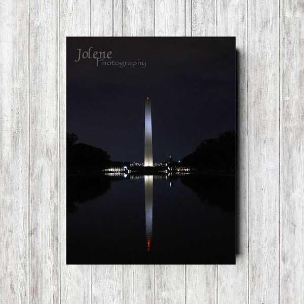 Washington Monument Photo / Washington DC Mall Photo / Architecture Photo / Travel Photo Card