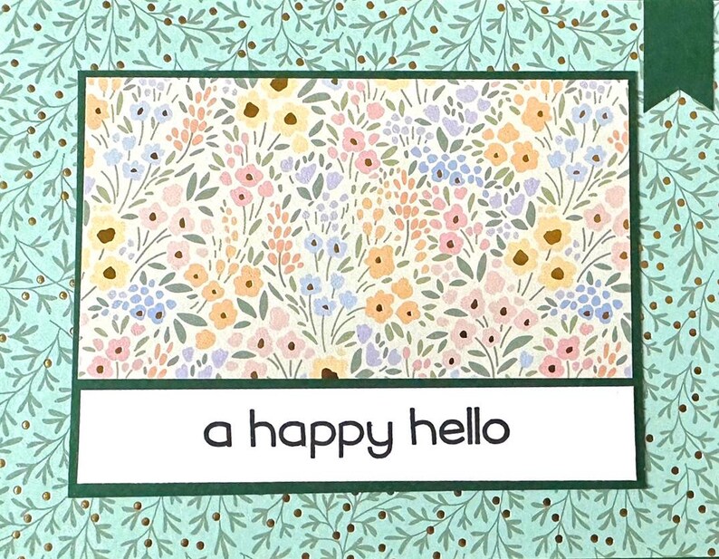 Friendship Card / Handmade Card / Happy Hello Card / Blank Greeting ...