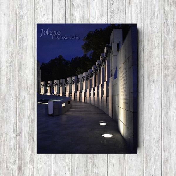 WWII Memorial Photo / World War II Memorial / Washington DC Mall Photo / Architecture Photo / Travel Photo Card