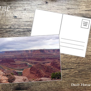 Travel Photo Postcards / Moab Utah Post Cards / Photo Stationery / Party Invitations Dead Horse Point