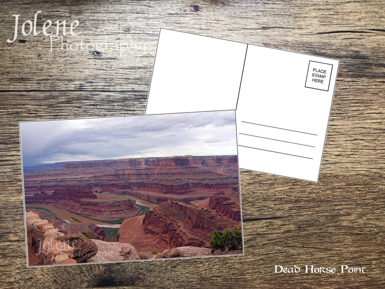 Travel Photo Postcards / Moab Utah Post Cards / Photo Stationery / Party Invitations Dead Horse Point