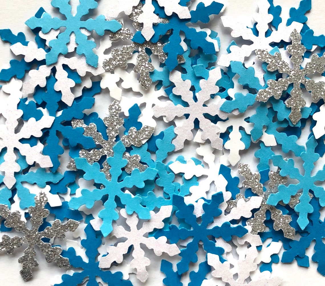 Snowflake Confetti / Glitter Christmas Confetti / Winter Etsy