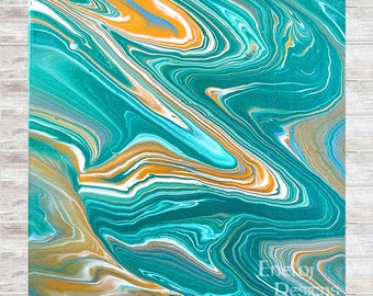 Fluid Abstract Art / One of a Kind Acrylic Painting / Paint Pouring / Original Canvas Painting