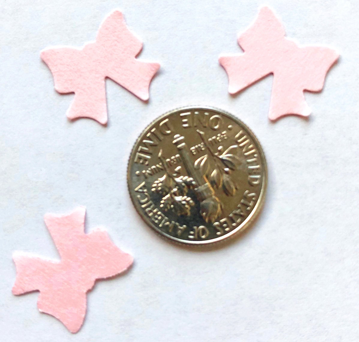 Bow Confetti / Little Girl Pink & Gold Baby Bows / Baby Shower Decor ...