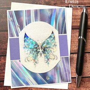 Butterfly Birthday Card / Fantasy Wedding / Woodland Birthday Party / Blank Card / Whimsical Wedding
