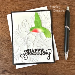 Anniversary Card / Hummingbird Card / Greeting Card / Blank Note Card  / Wedding Stationery