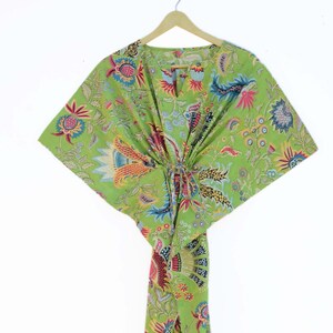 Bawełniany kaftan, sukienka dla przyszłych mam, kwiatowy długi kaftan, narzutka plażowa, indyjski kaftan, sukienka maxi, prezent dla druhny, prezenty świąteczne dla niej