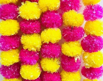 Handmade Marigold Garland: Indian Wedding, Party, Home Decor
