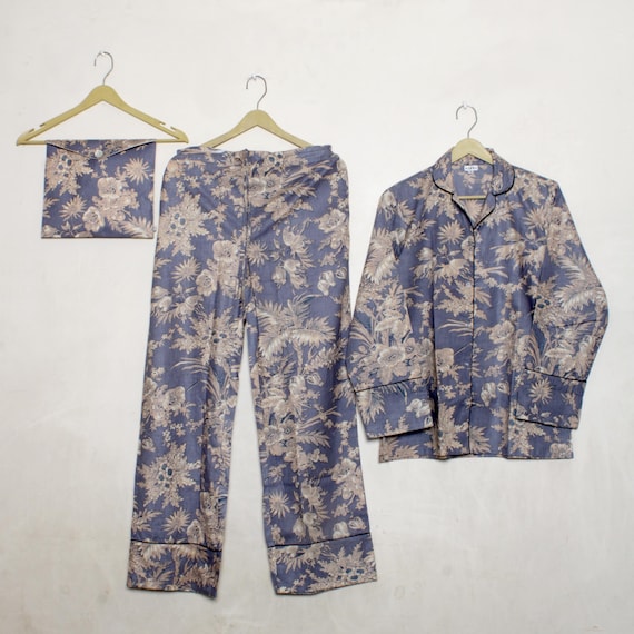 Indian handmade cotton long comfort wear night bride pajama,
