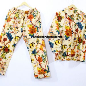 Hand Block Printed Cotton Pajama Set: Soft Indian Nightwear