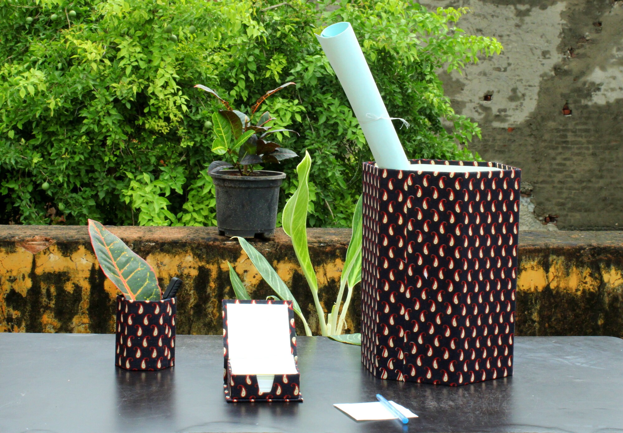 Home Decorative Dust Bin Handmade Dust Bin Printed Paper Etsy UK