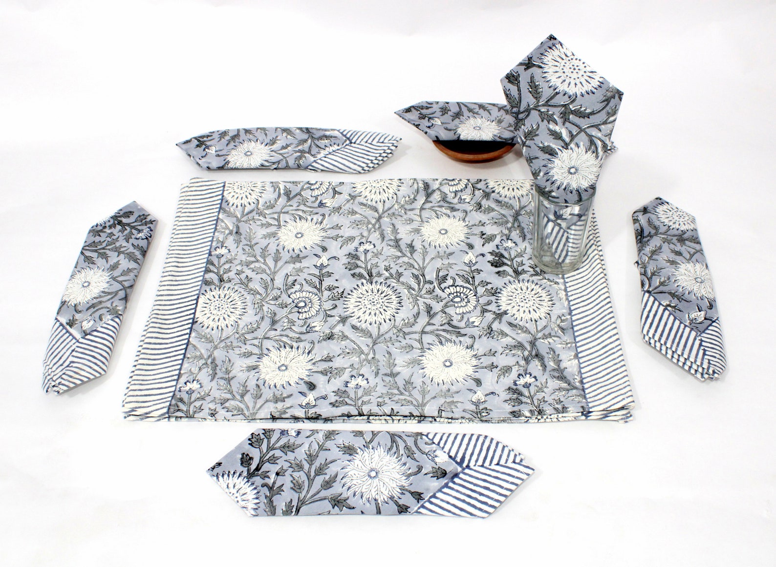 Dining Table Mats and Napkins Set of 6 Placemats and 6 Etsy