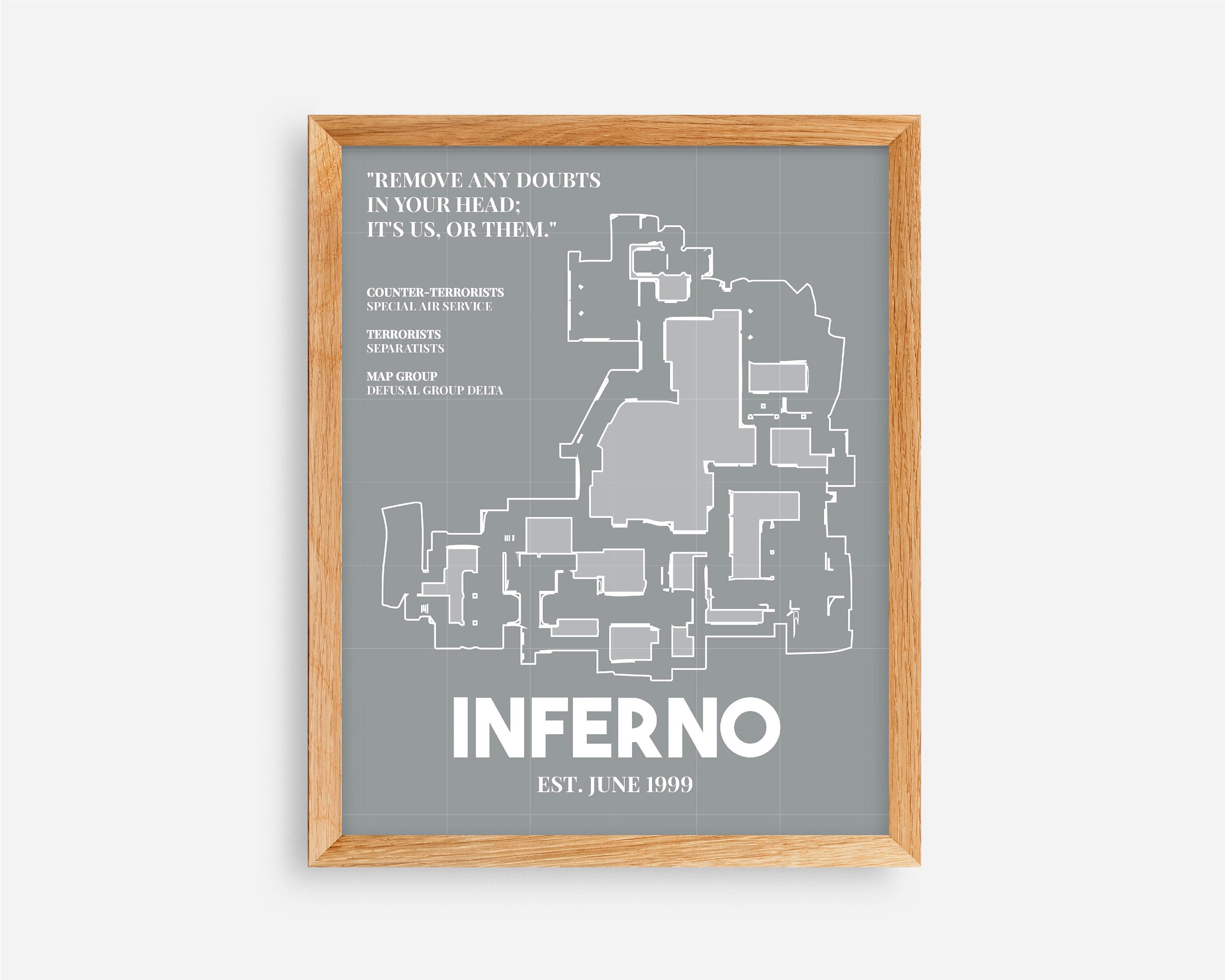 CS:GO Inferno Map Poster digital Download 4-pack - Etsy