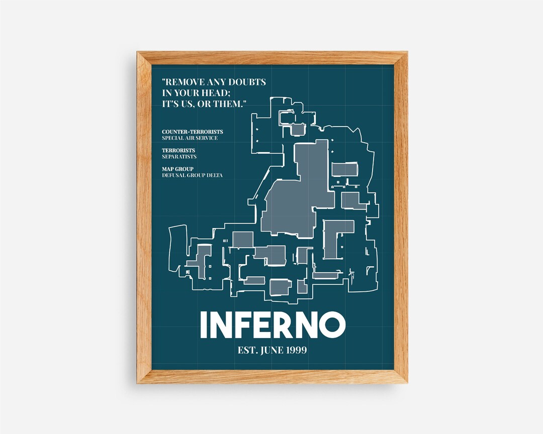 CS:GO Inferno Map Poster digital Download 4-pack - Etsy