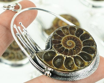 Ammonite Fossil Ammonite Necklace Silver Ammonite Ammonite Pendant Prehistoric Reliv Valentines Day Gift, Gifts for Her