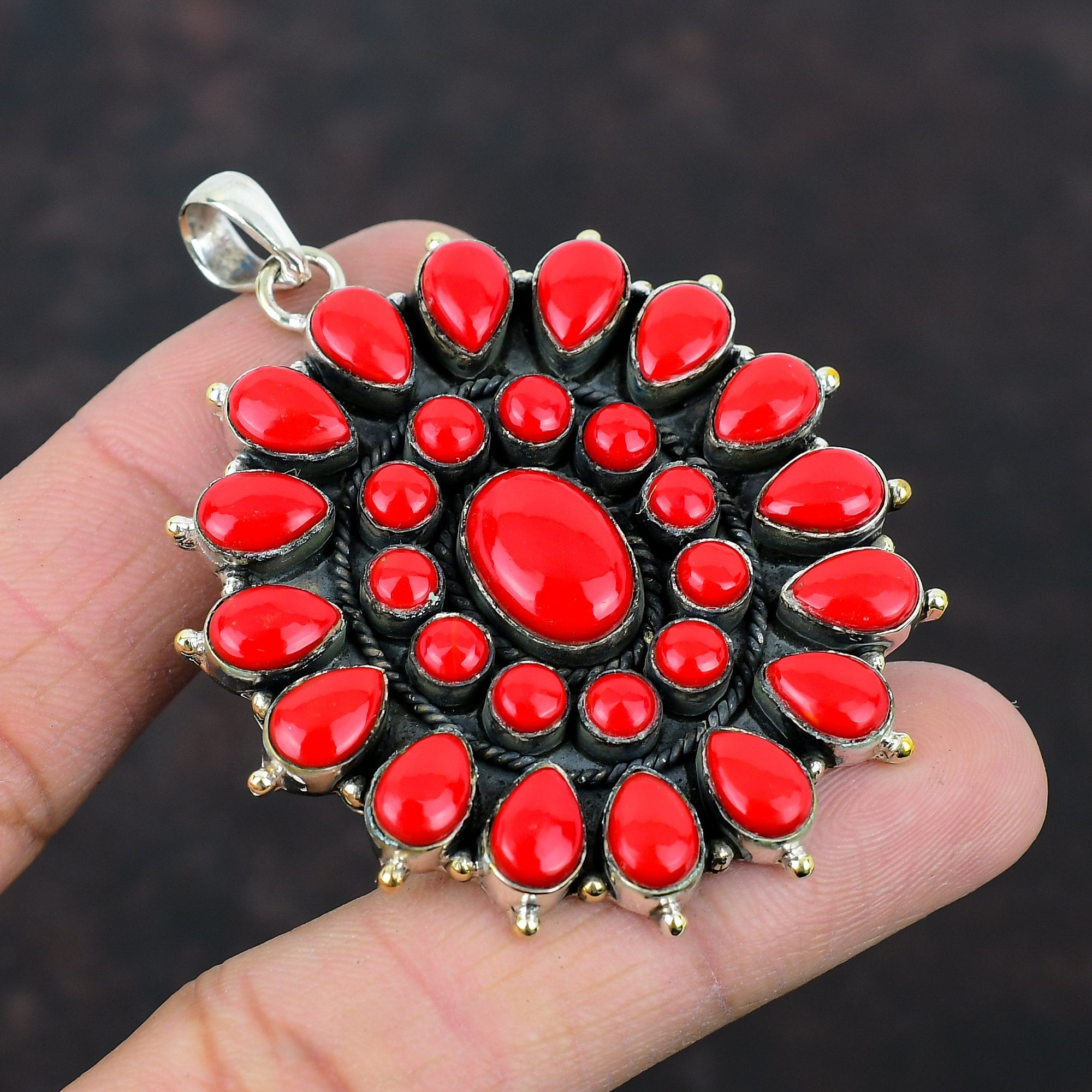 Native Coral Pendant - Etsy Native Coral Pendant - Etsy