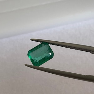8 x 6 mm, octágono esmeralda natural verde vivo de alto brillo, piedra preciosa esmeralda de 1,91 quilates, esmeralda de corte esmeralda natural superior, esmeralda suelta para anillo