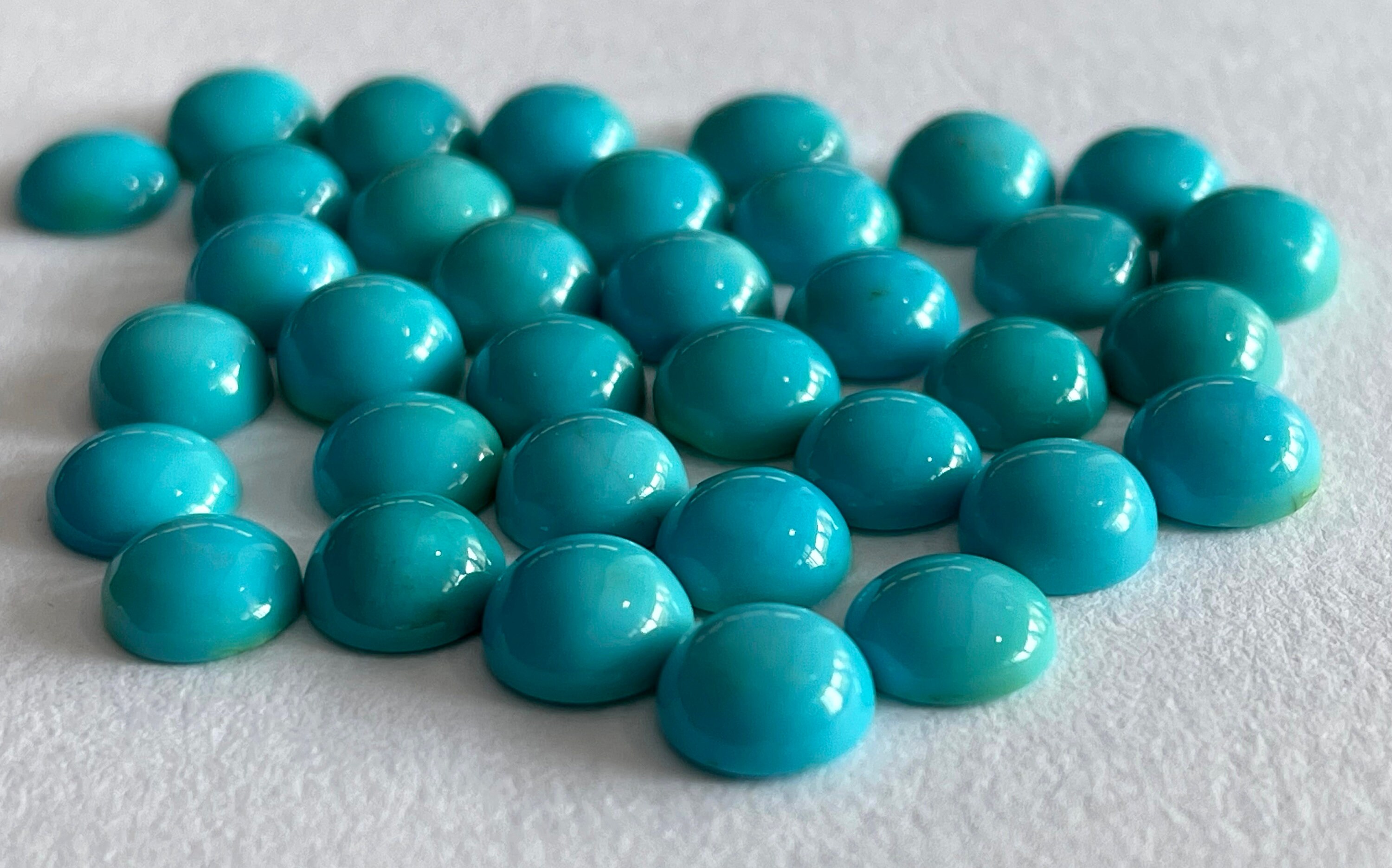 Naturblau Türkis Edelstein Perlen Halskette – Ha Produktbild-Vorschau 10