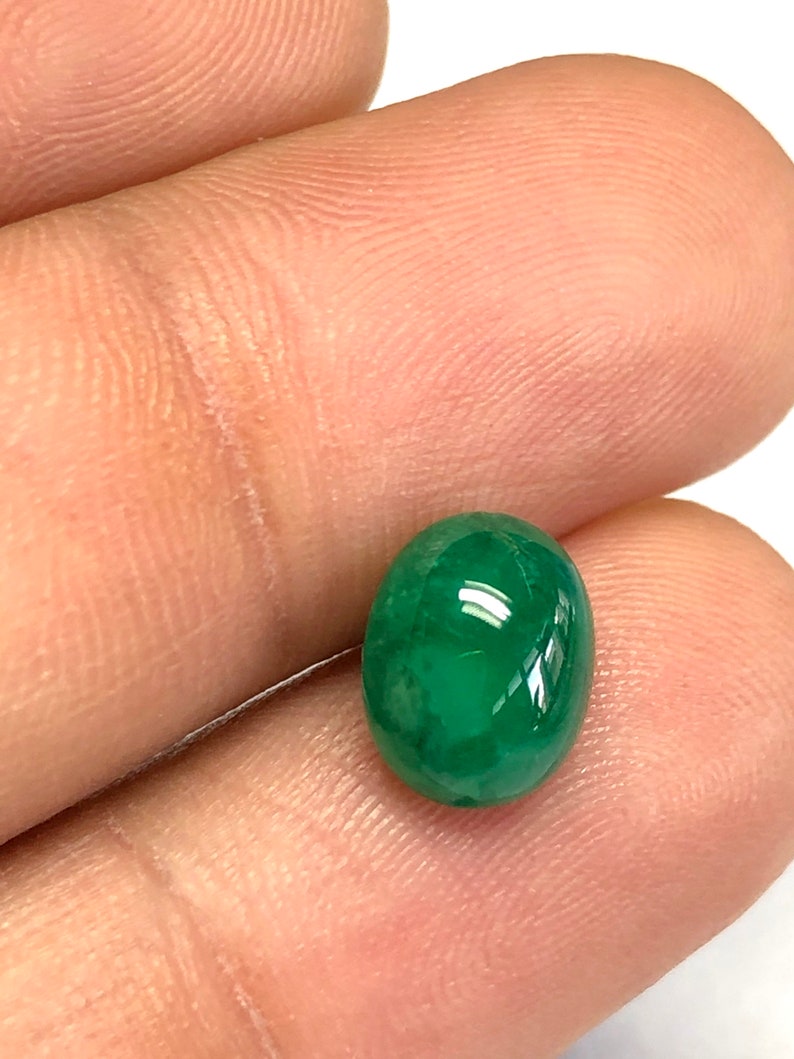 7x9 mm Natural Green Zambian Emerald Loose Gemstone Loose Emerald Cabochon Oval 100 /% Natural Emerald 2 Carats Emerald Loose For Ring