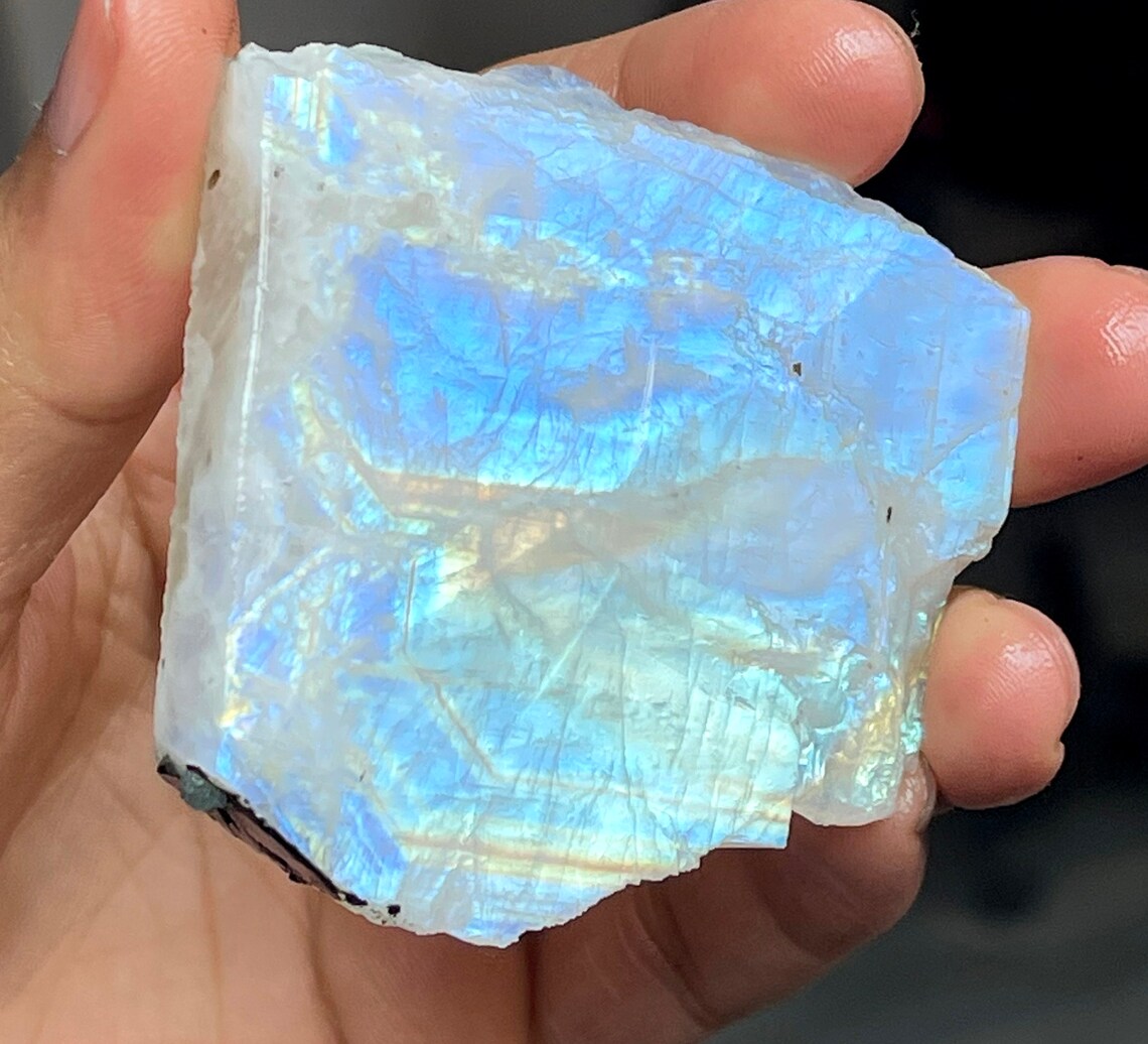 58x56x10 mm Rare Gemstone Moonstone Unpolished Rough Slices Etsy