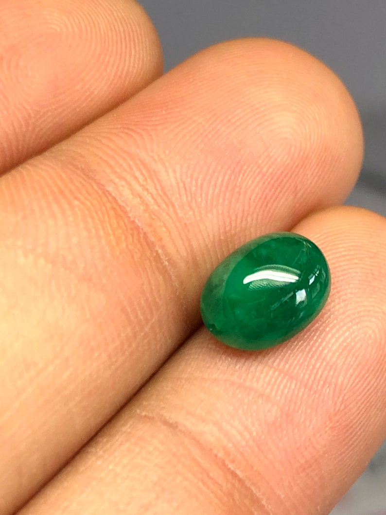 7x9 mm Natural Green Zambian Emerald Loose Gemstone Loose Emerald Cabochon Oval 100 /% Natural Emerald 2 Carats Emerald Loose For Ring