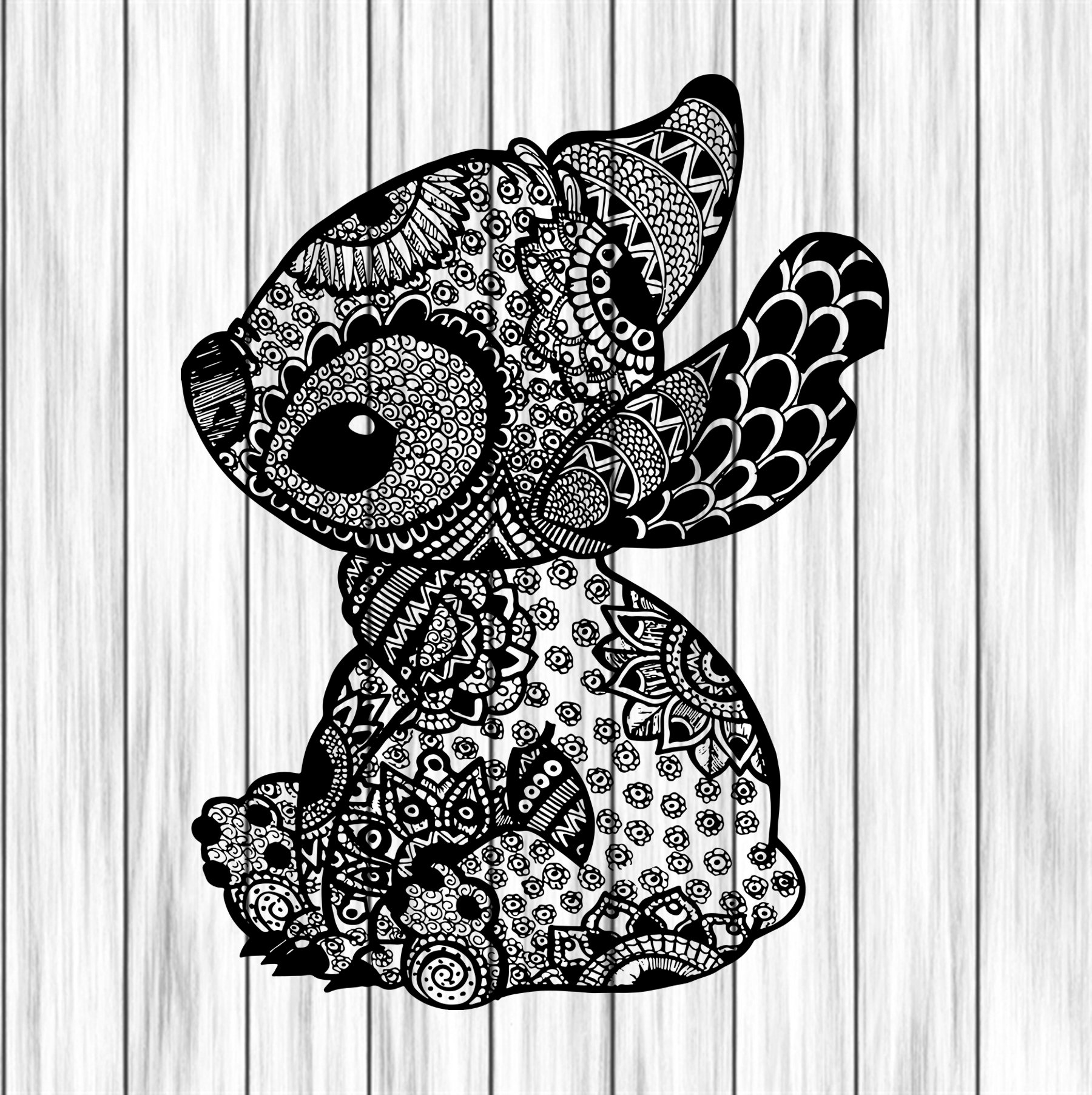 Free 294 Disney Stitch Mandala Svg SVG PNG EPS DXF File