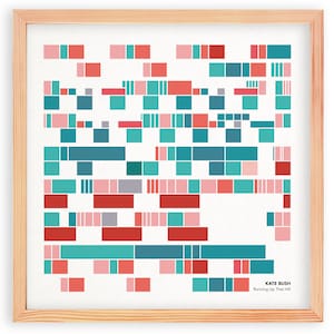 Kate Bush - Running Up That Hill - modern minimalist music notes song prints - music poster - unique gift idea