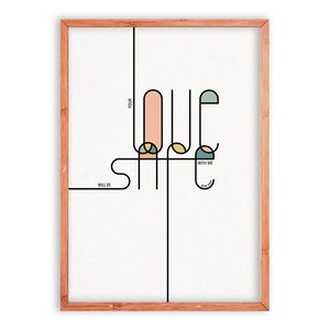 Bon Iver - Re:Stacks song lyric poster &quot;Your love will be safe with me&quot; - For Emma, Forever Ago