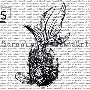 Goldfish SVG, Goldfish Illustration, Goldfish Clipart, Fish SVG, Vector Image, Cut File, Digital Download, Telescope Eye Goldfish, png, pdf