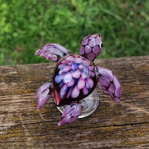 Glass sea turtle, hand blown glass sea turtle, glass sea animals, sea turtle ornament, sea turtle figurine, turtle figurine, glass figurine