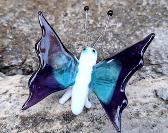 Glass butterfly, glass butterfly figurine, glass insects, glass animals, murano glass butterfly, butterfly home decor, art glassbutterfly