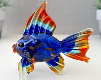 Glass fish, hand blown fish figurine, fish ornament, art glass fish, glass sea animals, murano fish, miniature fish, glass pisces