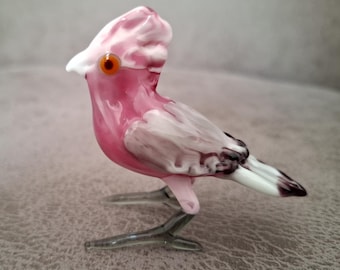 Glass bird, hand blown glass bird figurine, glass bird ornament, art glass bird sculpture, glass figurine, glass animals, murano bird