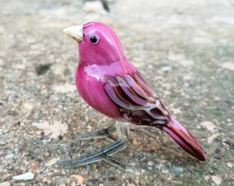 手作りのオレンジ色の鳥、ガラスの鳥の置物、鳥の彫刻、鳥の装飾、鳥 手作りのオレンジ色の鳥、ガラスの鳥の置物、鳥の彫刻、鳥の装飾、鳥