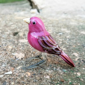 Glass bird, hand blown glass bird figurine, glass bird ornament, art glass bird sculpture, glass figurine, glass animals, murano bird