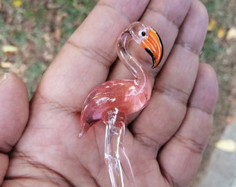 Blown Glass Flamingo Etsy