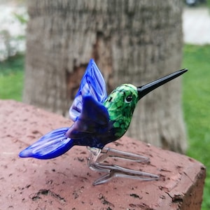 Glass bird, miniature glass bird figurine, glass bird ornament, art glass bird sculpture, glass figurine, glass animals, murano birds