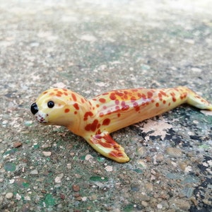 seal, glass seal figurine, seal ornament, murano seal, glass sea animals, blown glass seal, glass figurine, murano figurine