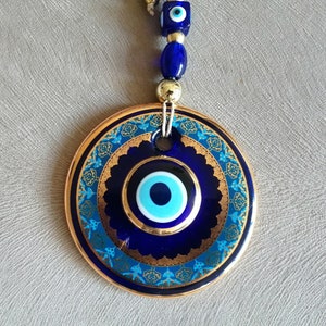 Evil Eye Wall Hanging, house protection, evil eye wall decor, home decoration gift, protection charm, glass evil eye amulet, house decor