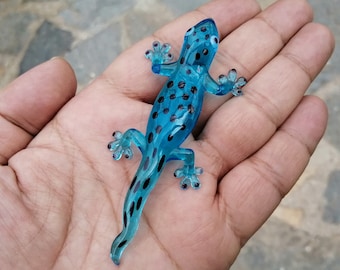ガラスのトカゲの置物、ガラスのトカゲの飾り、ムラーノガラスのトカゲ