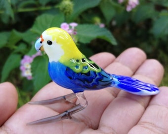 ヴィンテージ ミルフィオリ ムラーノガラス 鳥のペーパーウェイト：手